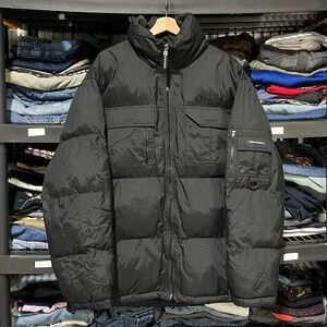 Vintage Y2K‎ Southpole Down Puffer Jacket Mens XL Black Hip-Hop Gorp Outdoor